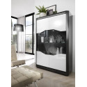 Vitrine moderne blanc/gris brillant Matera