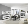 Vitrine moderne blanc/gris brillant Matera