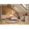 Commode enfant moderne chêne/rose/blanc Romy