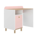 Bureau enfant moderne chêne/rose/blanc Romy