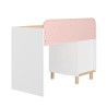 Chevet enfant moderne chêne/rose/blanc Romy