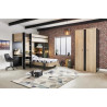 Armoire enfant contemporaine 130 cm chêne/noir Duplex