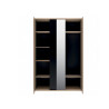 Armoire enfant contemporaine 130 cm chêne/noir Duplex