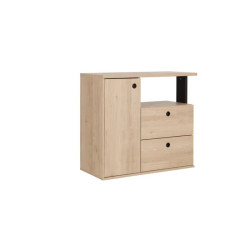 Commode enfant contemporaine chêne/noir Duplex