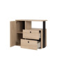 Commode enfant contemporaine chêne/noir Duplex