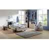 Commode enfant contemporaine chêne/noir Duplex