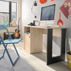 Bureau enfant contemporain chêne/noir Duplex