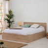 Lit coffre adulte contemporain coloris chêne Best