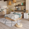 Lit coffre adulte contemporain coloris chêne Best
