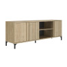 Meuble TV contemporain 180 cm chêne blond Faro