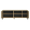 Meuble TV contemporain 180 cm chêne blond Faro
