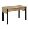 Bureau droit contemporain 120 cm chêne/noir Faro