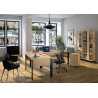 Bureau droit contemporain 120 cm chêne/noir Faro