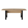 Table de réunion tonneau contemporaine chêne/noir Faro