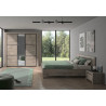 Lit adulte contemporain chêne brun Brugges