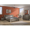 Lit adulte contemporain chêne brun Brugges