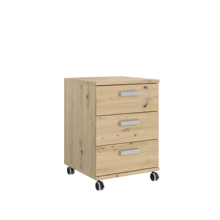Caisson de bureau mobile chêne clair Start Up