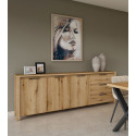 Buffet/bahut contemporain 220 cm chêne etna Bonno