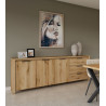 Buffet/bahut contemporain 220 cm chêne etna Bonno