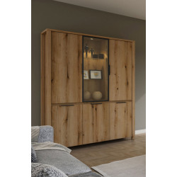 Vaisselier/argentier contemporain 150 cm chêne etna Bonno