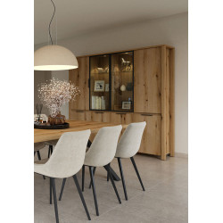 Vaisselier/argentier contemporain 200 cm chêne etna Bonno