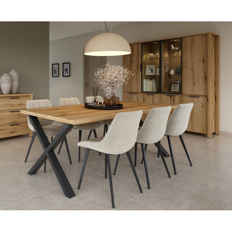 Table de salle à manger contemporaine chêne etna Bonno