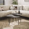 Tables basses style industriel en métal marron Rayna (lot de 2)