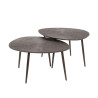 Tables basses style industriel en métal marron Rayna (lot de 2)
