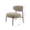 Fauteuil moderne en tissu Rudy