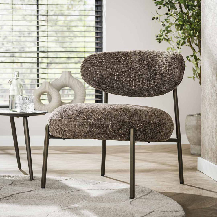 Fauteuil moderne en tissu Rudy