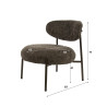Fauteuil moderne en tissu Rudy