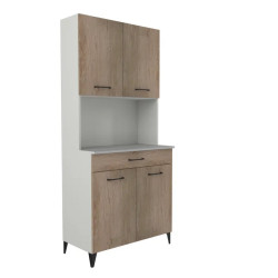 Buffet de cuisine contemporain coloris chêne Malice