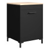 Meuble bas de cuisine contemporain 1 porte noir Onyx
