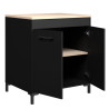 Meuble bas de cuisine contemporain 80 cm noir Onyx
