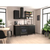 Meuble haut de cuisine contemporain 40 cm noir Onyx