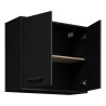 Meuble haut de cuisine contemporain 80 cm noir Onyx