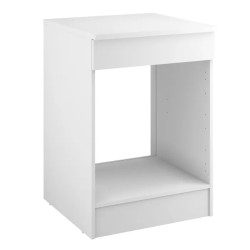 Meuble de four 60 cm contemporain blanc Uno