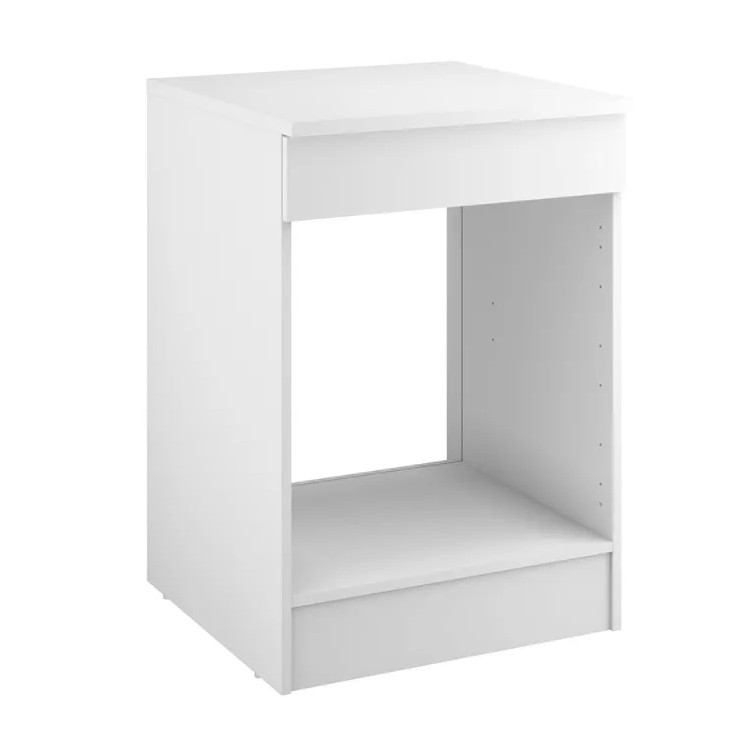 Meuble de four 60 cm contemporain blanc Uno