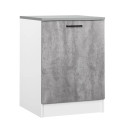 Meuble bas de cuisine 1 porte contemporain gris béton Malice