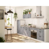 Meuble surhotte 60 cm contemporain gris béton Malice