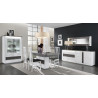 Buffet/bahut moderne 220 cm blanc laqué brillant Vertigo