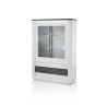 Vitrine moderne 120 cm blanc laqué brillant Vertigo