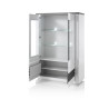 Vitrine moderne 120 cm blanc laqué brillant Vertigo