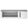 Meuble TV moderne 170 cm blanc laqué brillant Vertigo