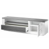 Meuble TV moderne 170 cm blanc laqué brillant Vertigo
