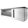 Meuble TV moderne 170 cm blanc laqué brillant Vertigo
