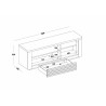 Meuble TV moderne 170 cm blanc laqué brillant Vertigo
