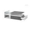 Table basse moderne blanc laqué brillant Vertigo