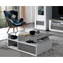 Table basse moderne blanc laqué brillant Vertigo