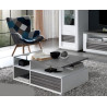 Table basse moderne blanc laqué brillant Vertigo